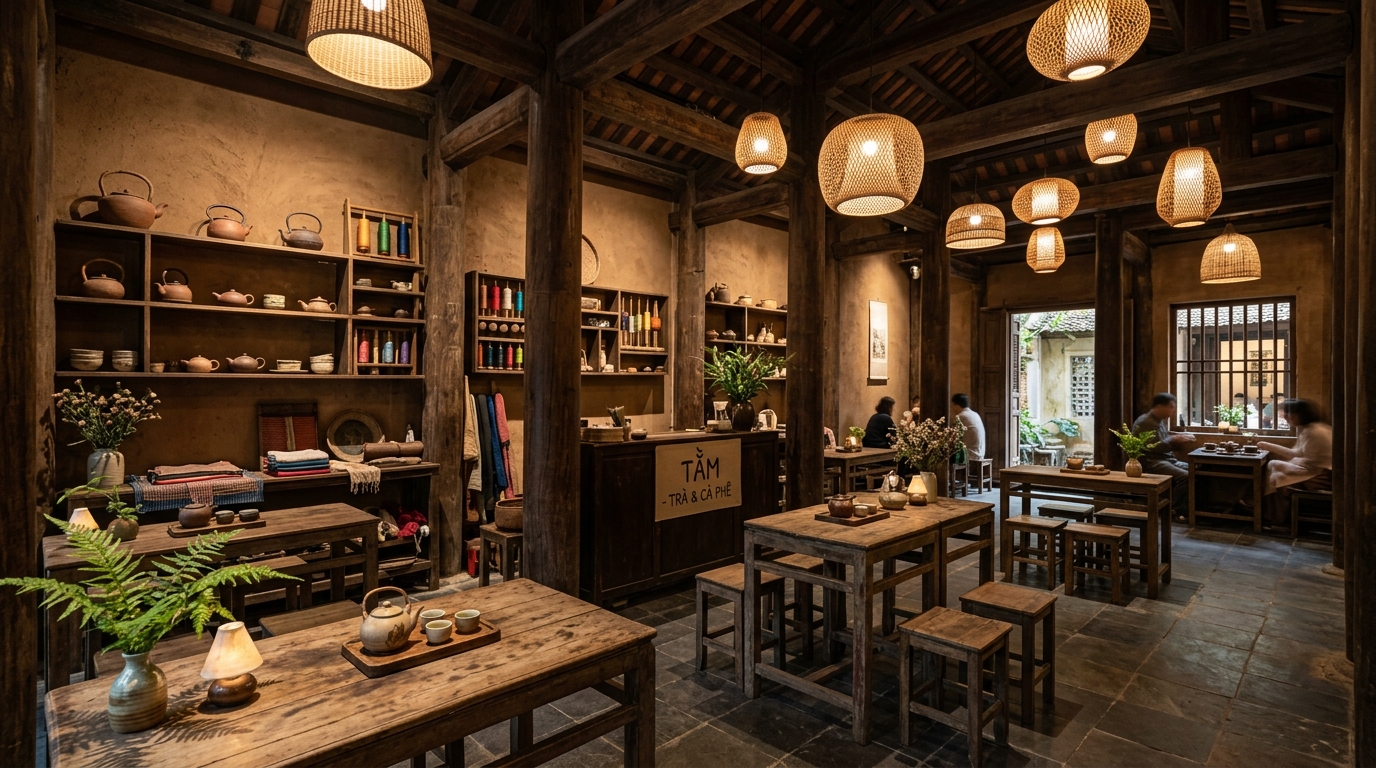 Không gian quán TamCafe Flagship - Hoàn Kiếm